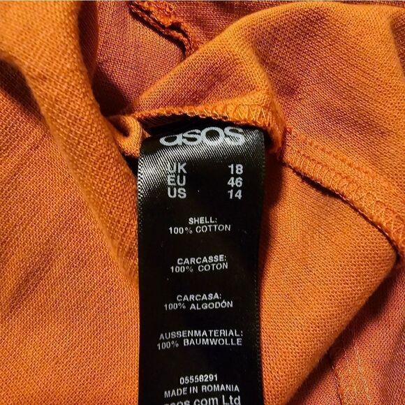 ASOS Short Sleeve Cold Shoulder Pencil Sheath Dress - Size 14 - Picture 8 of 8